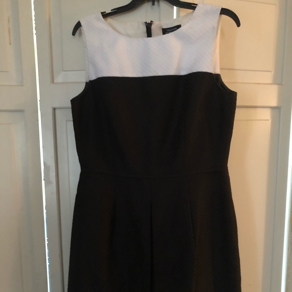 Black and white A line dress